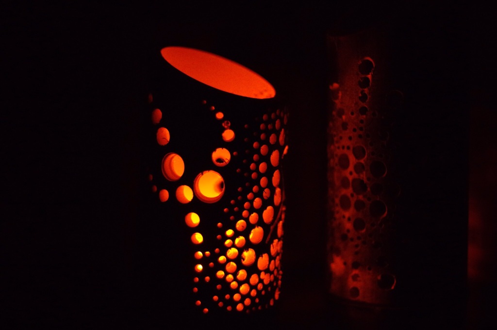 作ってみたよ 竹ランプシェード3