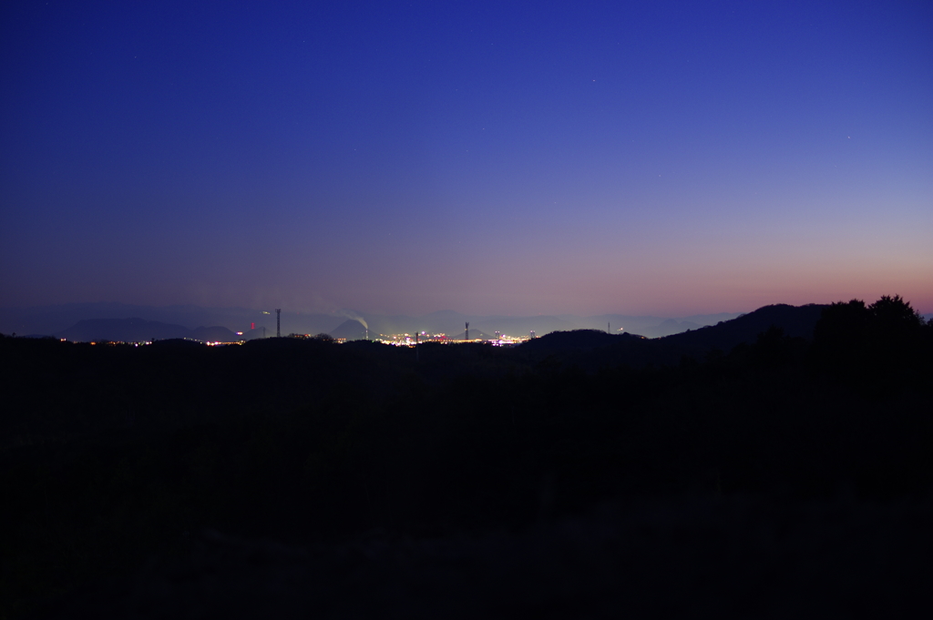 夕暮れ、由加山からの坂出