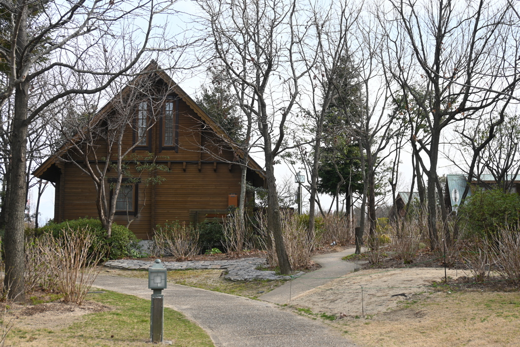 静かなログハウス