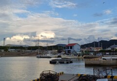 夕方の漁港