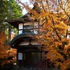 紅葉のある家屋