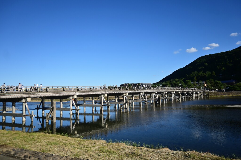 真夏の渡月橋