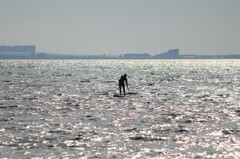 眩しい波に乗る