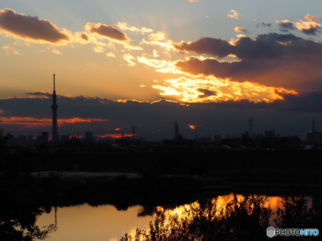 今日の夕景