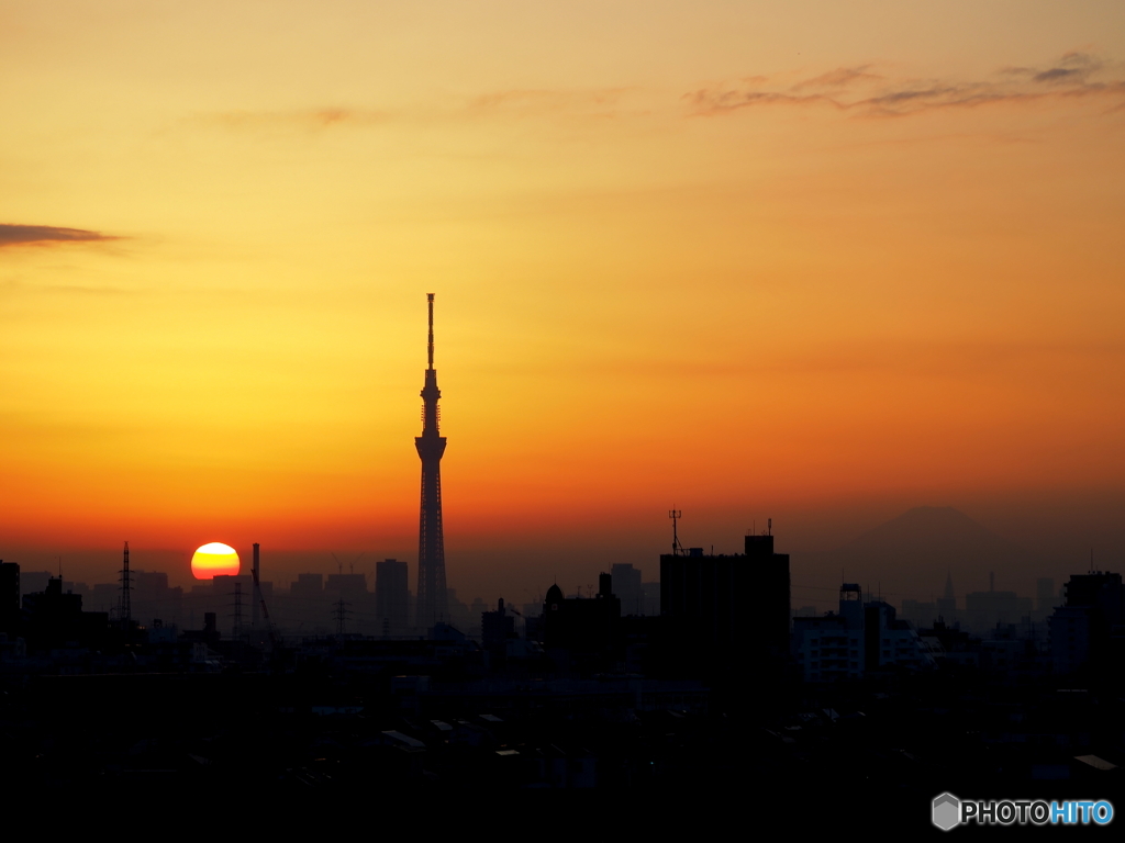 今日の夕景