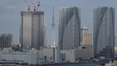 レインボーブリッジより。