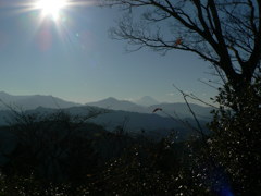 紅葉台で富士山