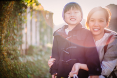 母子的笑顏
