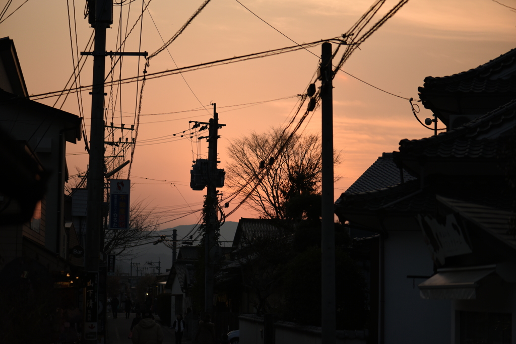 湯布院の夕暮れ