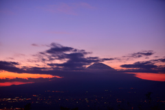 富士の夕暮れ
