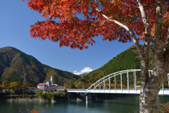 紅葉のある風景