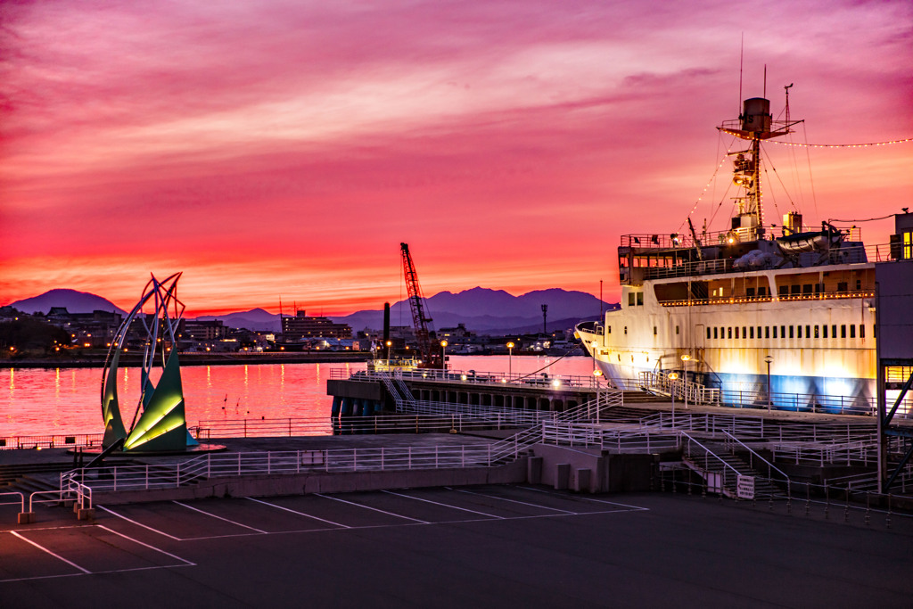 函館港の夕景 