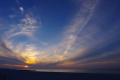 大阪湾の夕焼け