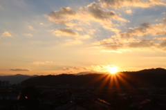 陽が沈む瞬間