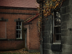 軟石・煉瓦・蔦そして古窓