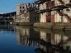 小樽・北運河　蒼の揺らぎ