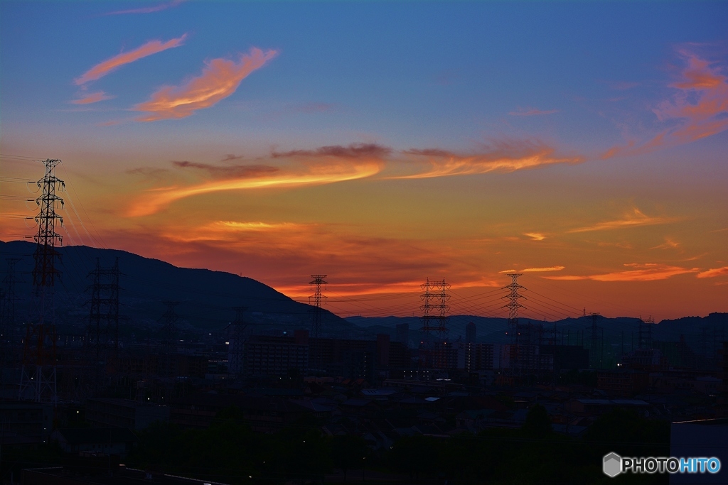 夏の夕焼け