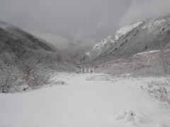 第二千七百二十七作　「喰ひしばつて　吹雪へまつすぐ」　長野県小谷