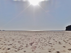 第二千五百三作　「夏浅く　砂浜の　まして白く」　和歌山県白浜