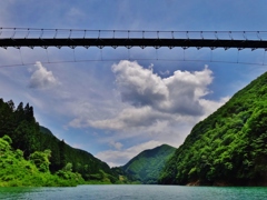 第四千三作　「風の吊り橋　あの夏空へ　なんとかなるさ」　埼玉県秩父