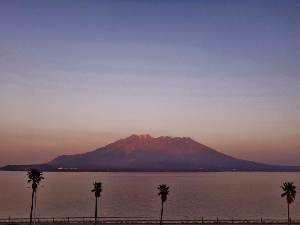 第三千四百九十二作　「陽のすこし長うなり　けふ静かなる桜島」　鹿児島県鹿児島