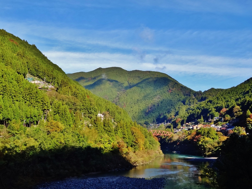 第二千六百六十七作　「水がわかれて　ここから山の　けはしさをゆく」　静岡県西渡　