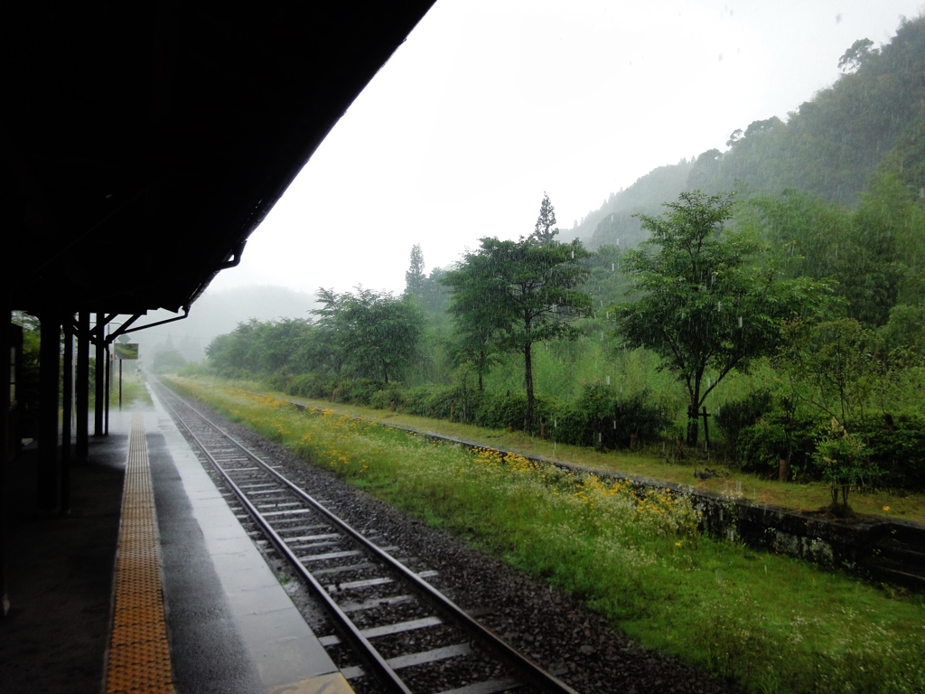 第千六十九作　　「雨やどり　生かされてゐる　どこへゆく」　鹿児島県隼人