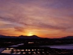 第二千四百四十二作　「ぽたぽたさらさら　雪解ける夕べ」　福井県八町