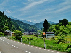 第四千十作　「すつかり夏色の　バスを待ち」　富山県黒部