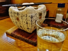 第三千八百二十五作　「七輪の　字を読み下し　年末の酒」　静岡県浜松