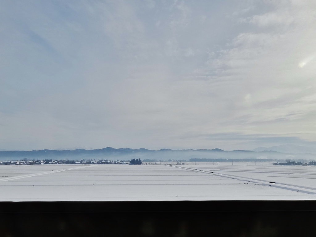  第九百八十作　　「雪原となり　じつと春を　田も畑も」　新潟県新発田