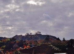 第三千八百作　「労れて見あげて　小雪流るる　古城かな」　島根広瀬県
