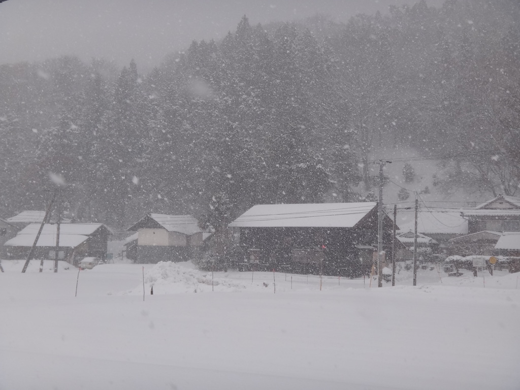 第九百十六作　　「雪の音にすわる」　山形県余目