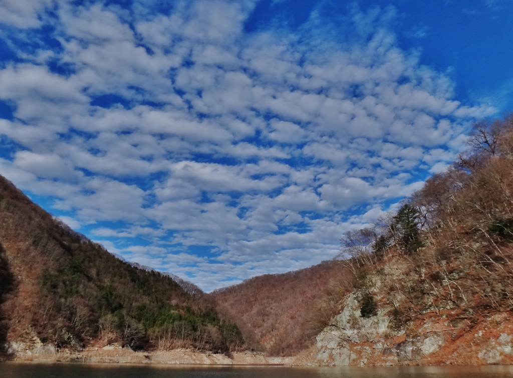 第二千三百六十四作　「ふゆ山　枯れ枯れ　雲の行先」　栃木県湯西川