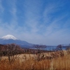第三千八百二十九作　「枯れ草　枯れ切つて　富士の山はるか」　山梨県山中湖