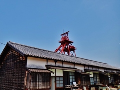 第二千九百五作　「竪坑　高々　炭坑街の面影として」　福岡県田川
