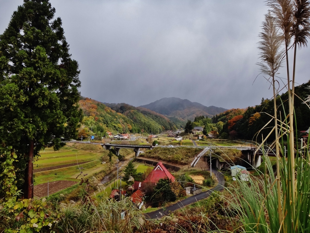 第千二百四十四作　　「さびしい風が　山から流るる　雪の花」　島根県亀嵩　