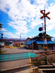 第四千百六十三作　「踏切を　渡つて右へと　教へられ」　長野県中野