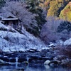 第三千百十三作　「ところどころ　凍れる水を渡る」　山梨県南部