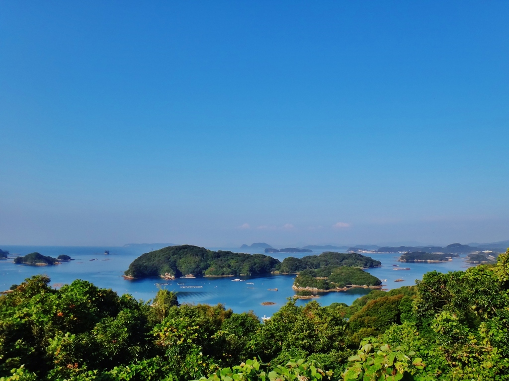 第三千四百六作　「海原に　島ばらまいて　天津風」　長崎県佐世保