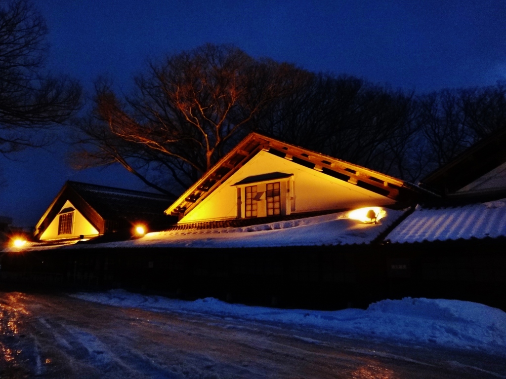 第二千五十一作　　「酒場恋しい　雪に己の　影を踏み」　山形県酒田　