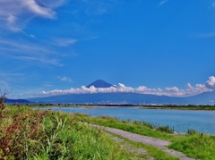 第二千五百九十作　「並んで見あげて　夏富士まともに」　静岡県富士