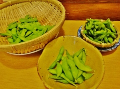 第四千三十六作　「枝豆を　食べ比べたり　冷やし酒」　東京都多摩