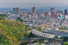 大阪平野の際から