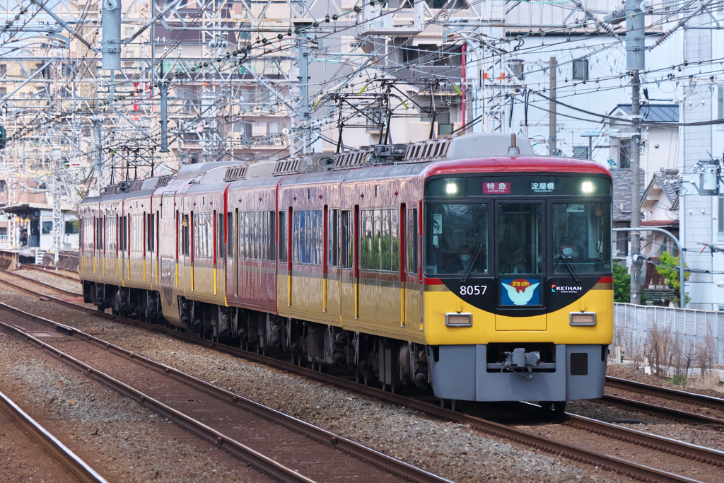 ハトさんマークの特急車