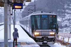 列車がきます