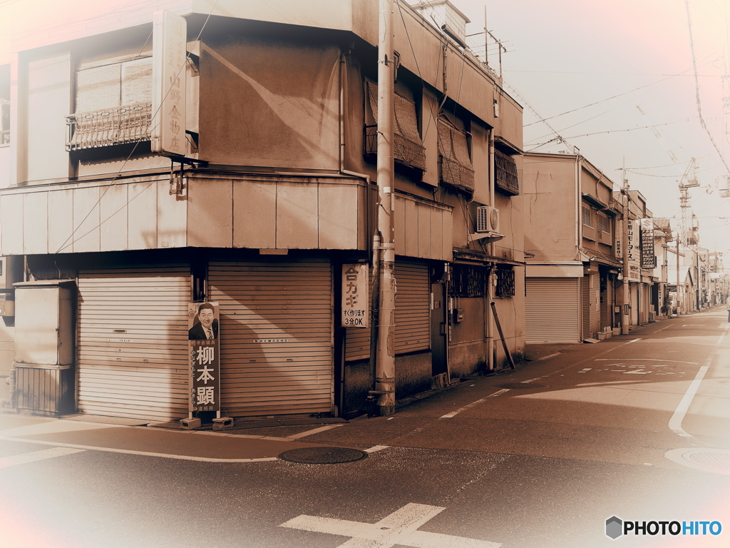 天下茶屋近くにて