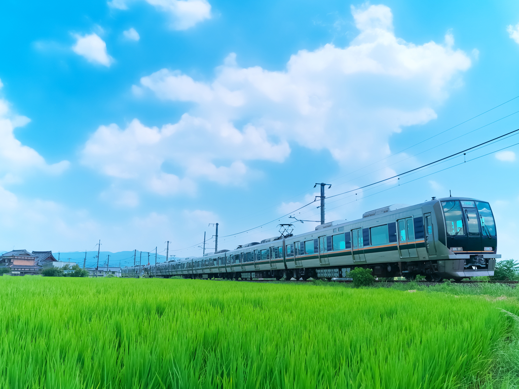 夏空の下で