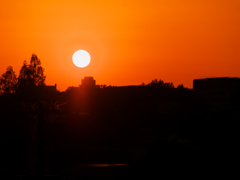 わが街の夕陽