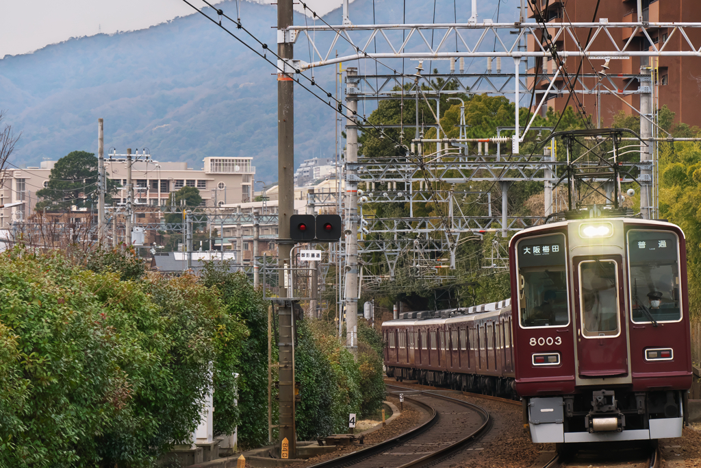 山裾を縫いながら